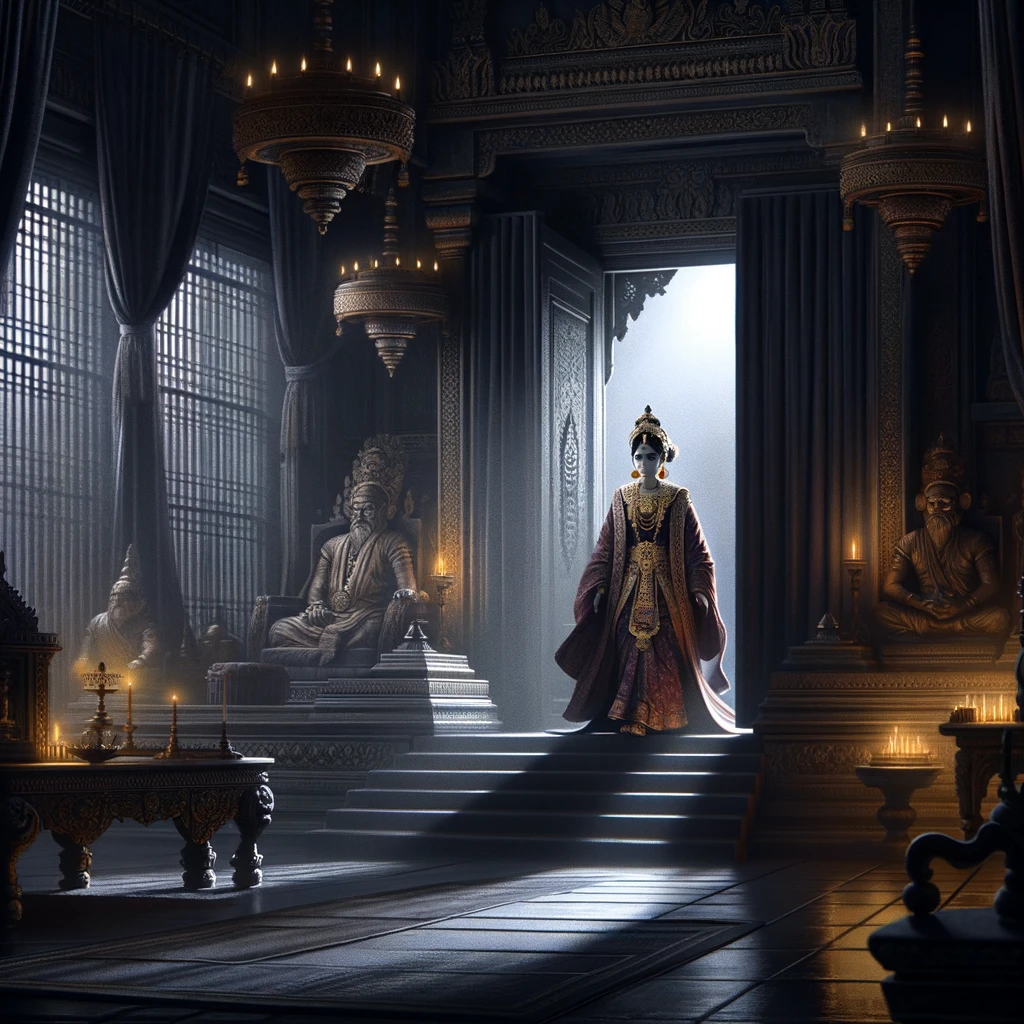 Kaikeyi Enters the Sulking Chamber